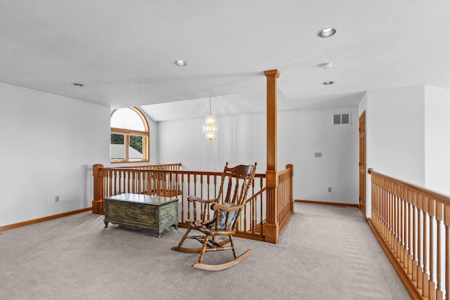 17607 E Judkins Rd, Spokane, WA 99217 - sitting room featuring an upstairs landing, carpet flooring, and recessed lighting