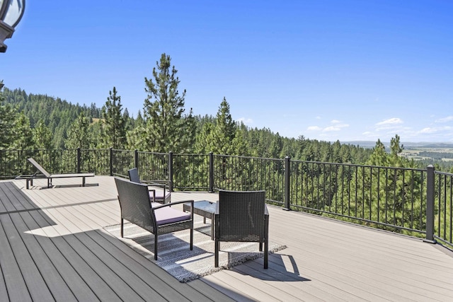 17607 E Judkins Rd, Spokane, WA 99217 - wooden terrace with a view of trees