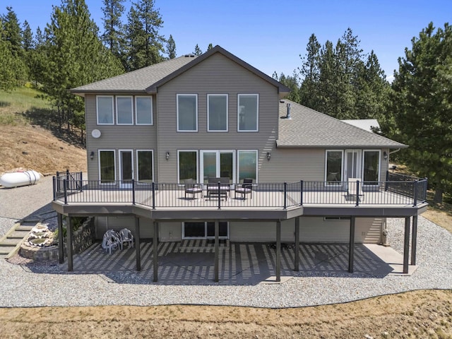 17607 E Judkins Rd, Spokane, WA 99217 - back of house with a patio, a deck, and a shingled roof