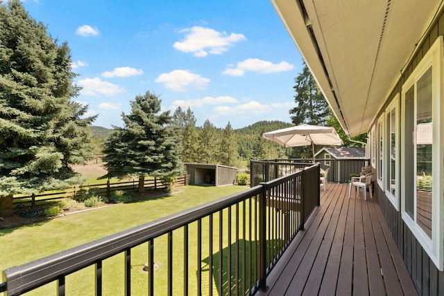 996A Basin Rd, Colville, WA 99114 - deck featuring a storage shed