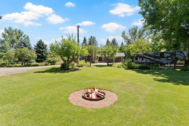 996A Basin Rd, Colville, WA 99114 - view of green lawn with a fire pit