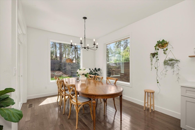 3103 W 18th Ave, Spokane, WA 99224 - dining space featuring a chandelier and dark wood-type flooring