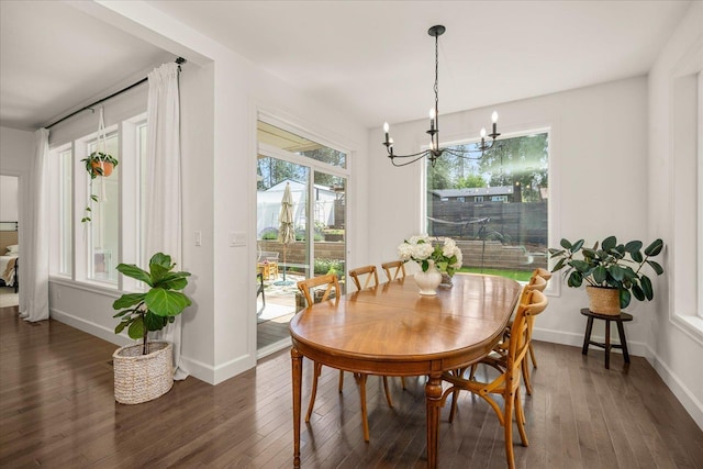 3103 W 18th Ave, Spokane, WA 99224 - dining room with hardwood / wood-style flooring and a chandelier