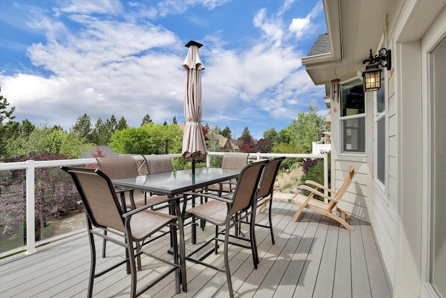 2716 S Man O War Ln, Veradale, WA 99037 - wooden terrace featuring outdoor dining space