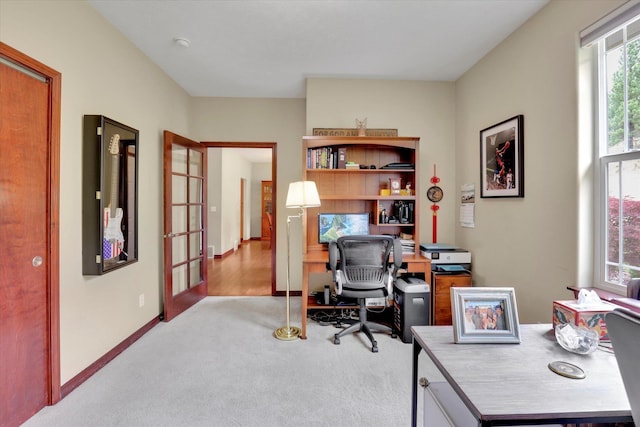 2716 S Man O War Ln, Veradale, WA 99037 - office with light colored carpet and french doors