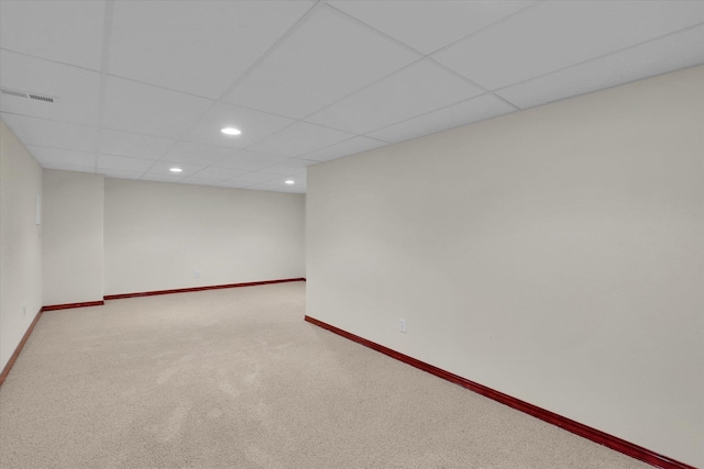 2716 S Man O War Ln, Veradale, WA 99037 - finished basement featuring carpet flooring, recessed lighting, and a paneled ceiling