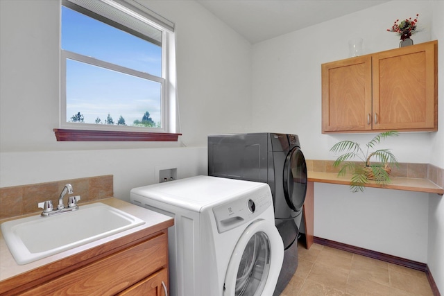 2716 S Man O War Ln, Veradale, WA 99037 - washroom featuring cabinet space and washing machine and clothes dryer