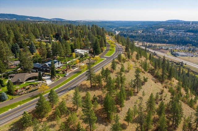 1123 W 25th Ave, Spokane, WA 99203 - bird's eye view of a heavily wooded area and a mountain backdrop