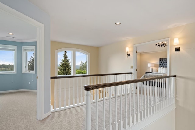 1714 E S Ridge Dr, Spokane, WA 99223 - hallway with carpet and recessed lighting