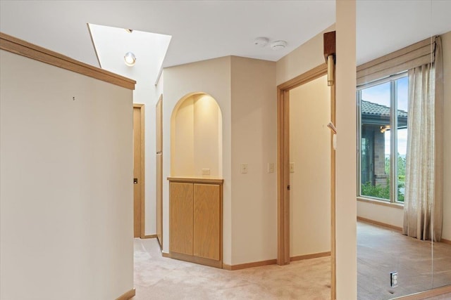 5430 S Quail Ridge Cir, Spokane, WA 99223 - corridor with light colored carpet and a skylight