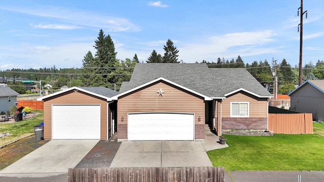 15418 E 24th Ave, Spokane Valley, WA 99037 - ranch-style home with driveway, roof with shingles, brick siding, and a garage