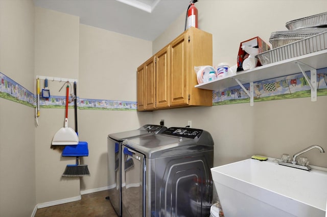 15418 E 24th Ave, Spokane Valley, WA 99037 - washroom featuring independent washer and dryer and cabinet space