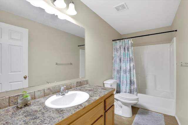 15418 E 24th Ave, Spokane Valley, WA 99037 - full bath with vanity, shower / bath combo with shower curtain, and tile patterned flooring