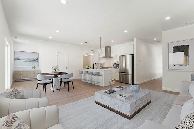 1215 S Radio Ln, Spokane Valley, WA 99212 - living area featuring light wood-style floors and recessed lighting