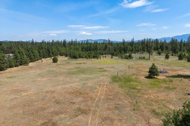 40010 N Newport Hwy, Elk, WA 99009 - view of wooded area with a mountain view and a view of rural / pastoral area