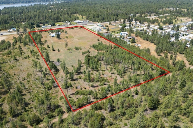 40010 N Newport Hwy, Elk, WA 99009 - aerial view of property's location with property parcel outlined