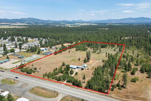 40010 N Newport Hwy, Elk, WA 99009 - aerial view of property's location featuring a forest and property parcel outlined