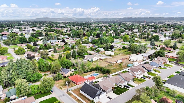 403 N Calvin Ln, Spokane Valley, WA 99216 - aerial view of property's location with nearby suburban area and mountains