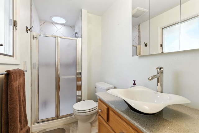 3832 S Cook St, Spokane, WA 99223 - bathroom featuring a shower stall and vanity
