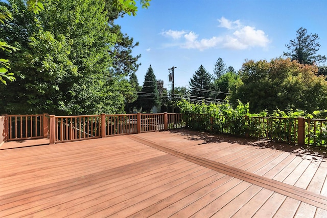 3832 S Cook St, Spokane, WA 99223 - wooden deck with view of wooded area