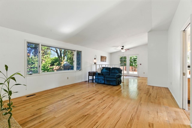 3832 S Cook St, Spokane, WA 99223 - living area featuring light wood-type flooring and ceiling fan