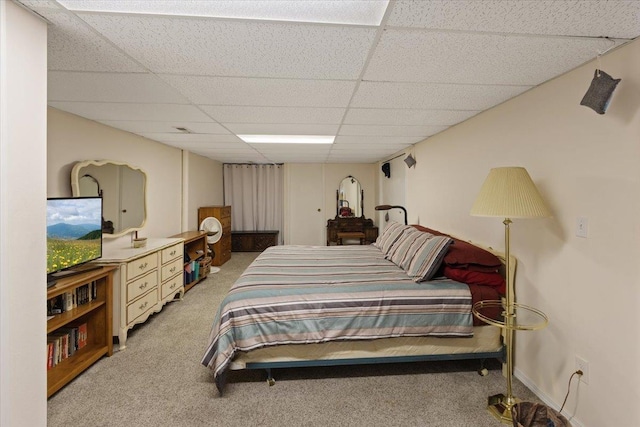 3714 S Alder Cir, Spokane, WA 99223 - bedroom featuring a paneled ceiling and light carpet