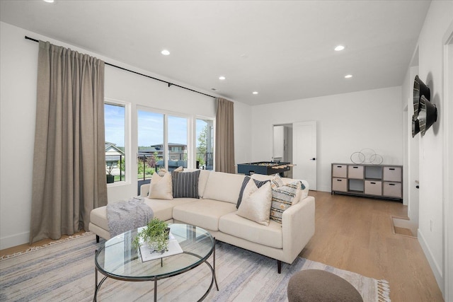 5257 S Falcon Point Ct, Spokane, WA 99224 - living area featuring recessed lighting and light wood finished floors