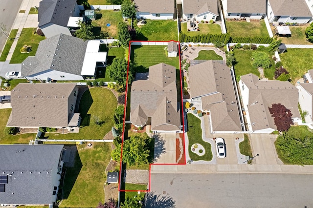 1720 W Briar Ln, Spokane, WA 99208 - aerial perspective of suburban area featuring property parcel outlined