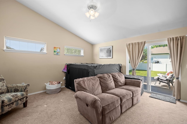 1720 W Briar Ln, Spokane, WA 99208 - bedroom with carpet, access to exterior, and vaulted ceiling