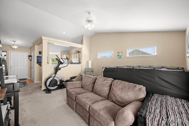 1720 W Briar Ln, Spokane, WA 99208 - living area with lofted ceiling and light carpet