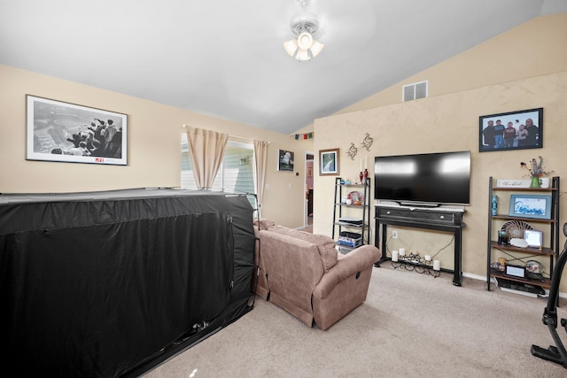 1720 W Briar Ln, Spokane, WA 99208 - living area featuring lofted ceiling and carpet floors