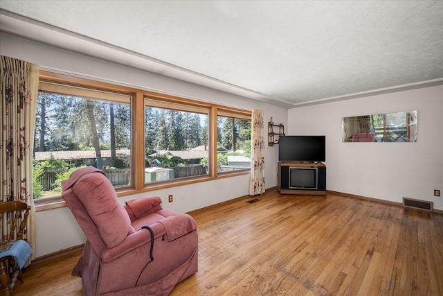 11322 E 18th Ave, Spokane, WA 99206 - living room with light wood-type flooring, plenty of natural light, and a textured ceiling