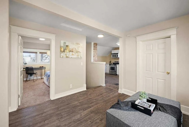 1518 W 6th Ave, Spokane, WA 99204 - corridor with dark wood-type flooring and baseboards