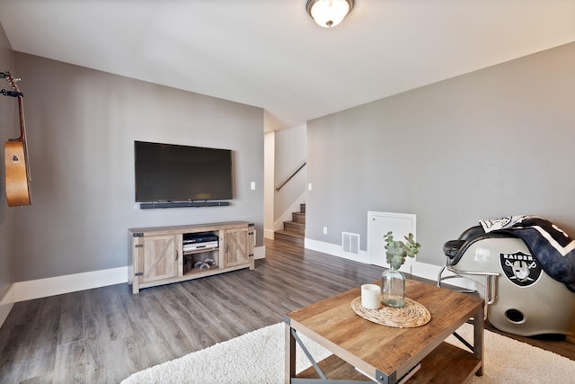 1611 W Tieton Ave, Spokane, WA 99208 - living area with stairs and wood finished floors