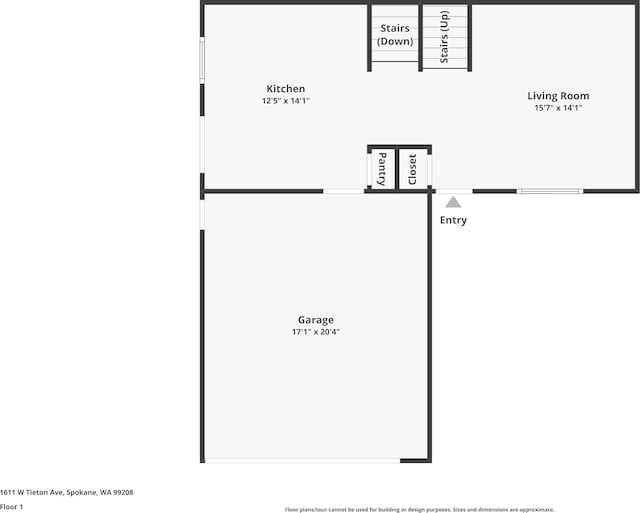 1611 W Tieton Ave, Spokane, WA 99208 - view of floor plan / room layout