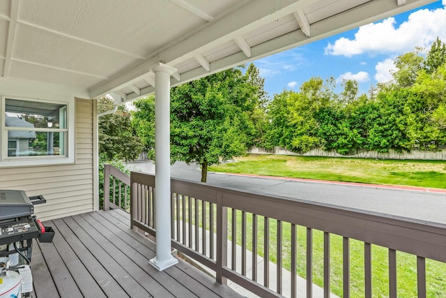 9906 E 17th Ln, Spokane Valley, WA 99206 - wooden terrace with a grill