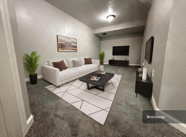 9906 E 17th Ln, Spokane Valley, WA 99206 - living room featuring carpet floors and baseboards