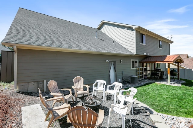 16319 E Whirlaway Ln, Veradale, WA 99037 - view of patio / terrace with an outdoor fire pit