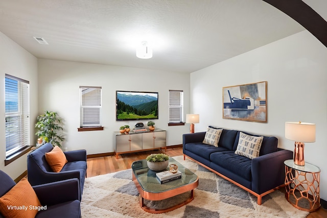 16319 E Whirlaway Ln, Veradale, WA 99037 - living room featuring wood finished floors and arched walkways