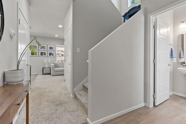 1225 E Paske Rd, Colbert, WA 99005 - staircase with baseboards and recessed lighting