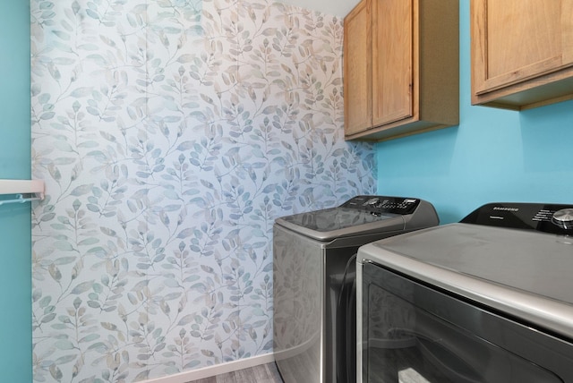 1225 E Paske Rd, Colbert, WA 99005 - washroom featuring cabinet space and independent washer and dryer