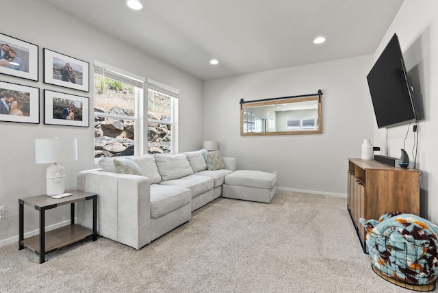 1225 E Paske Rd, Colbert, WA 99005 - living room featuring light carpet and recessed lighting