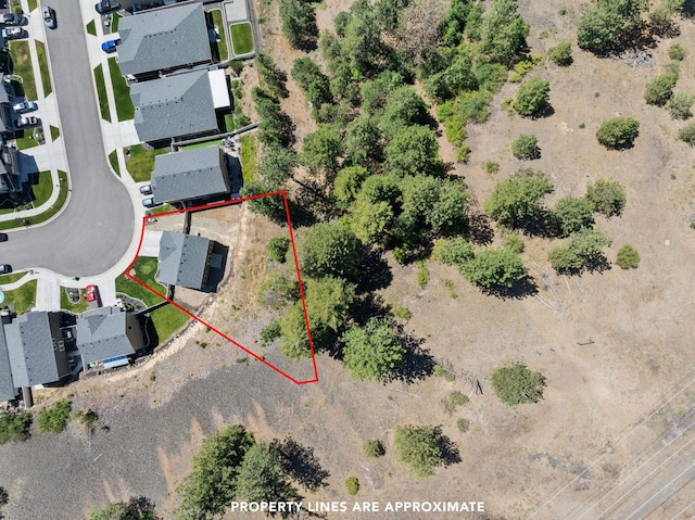 1225 E Paske Rd, Colbert, WA 99005 - aerial perspective of suburban area with property boundaries highlighted