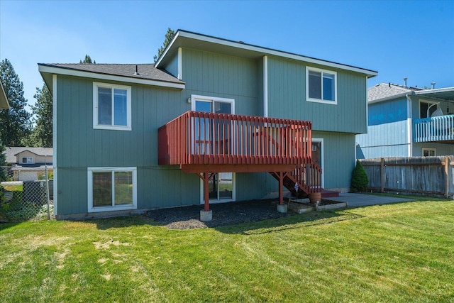 4407 E 14th Ave, Spokane, WA 99212 - rear view of property with stairs and a wooden deck