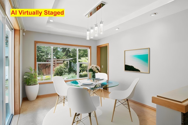 3121 S Manito Blvd, Spokane, WA 99203 - dining room featuring a tray ceiling and recessed lighting