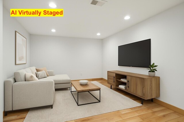 3121 S Manito Blvd, Spokane, WA 99203 - living room with light wood-type flooring and recessed lighting