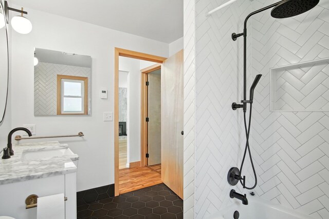 3121 S Manito Blvd, Spokane, WA 99203 - full bath with vanity, tub / shower combination, and tile patterned floors