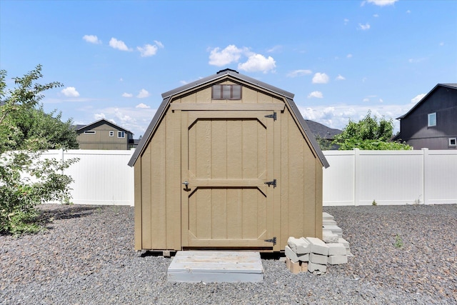 8812 W Pirates Ct, Spokane, WA 99224 - view of shed featuring a fenced backyard