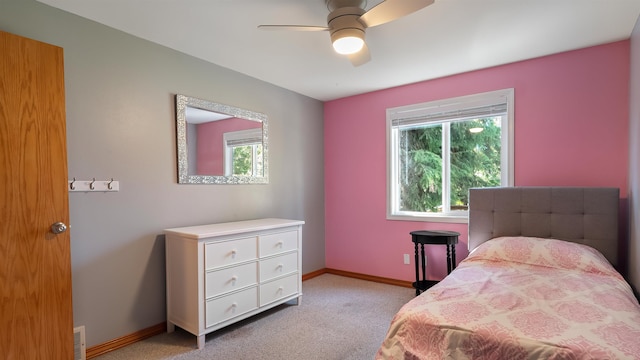 811 W Teal Ave, Spokane, WA 99218 - bedroom with light carpet and ceiling fan