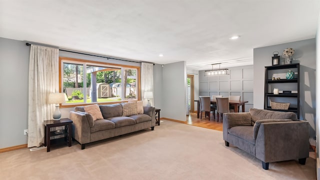 811 W Teal Ave, Spokane, WA 99218 - living area with healthy amount of natural light, light carpet, and recessed lighting